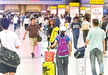 我市交通枢纽迎来持续客流高峰